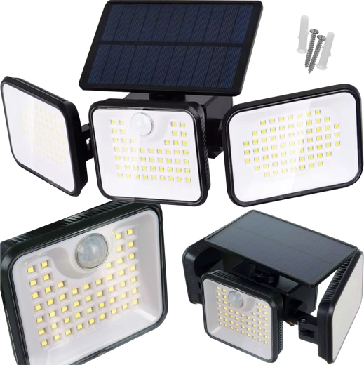 Solar tuin-LED-lamp Izoxis 180 LED met bewegings- en schemersensor IP65