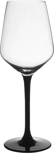 RUBIN Black set of white wine glasses 290 ml, 6 pcs