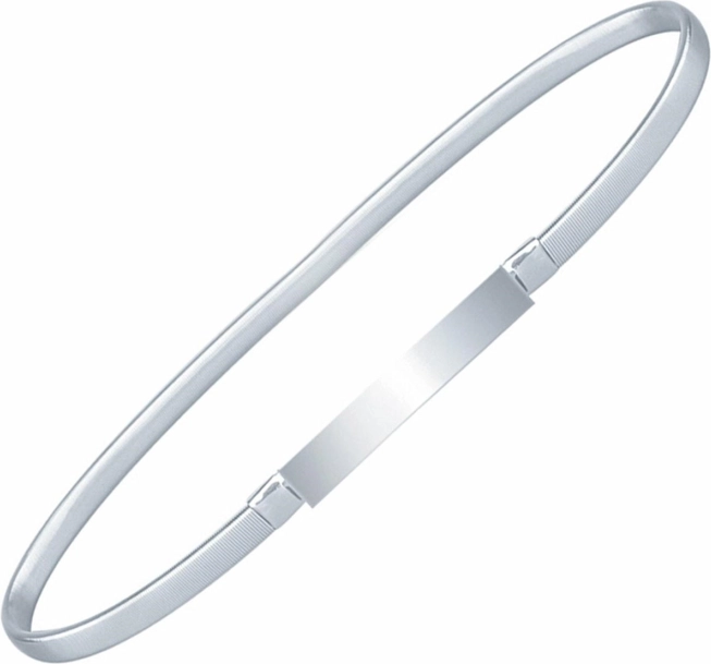 Bq53b elastische riem 70 cm zilver