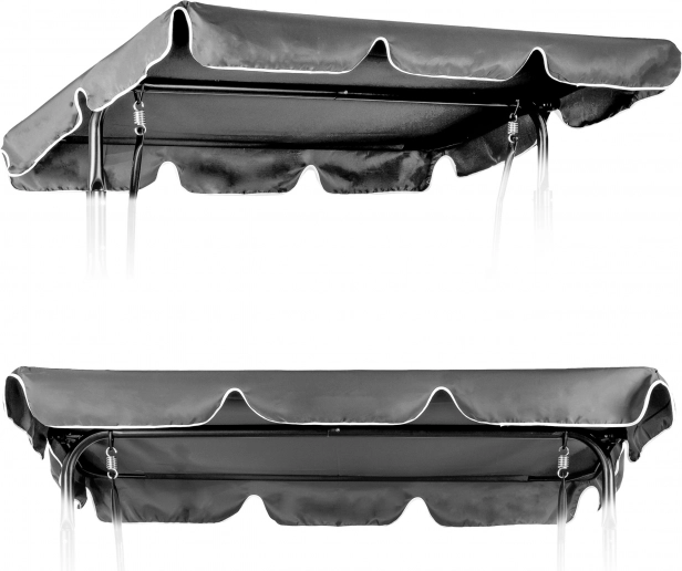 Dach für Gartenschaukel 200 x 120 cm wasserdichte Abdeckung grau ModernHome