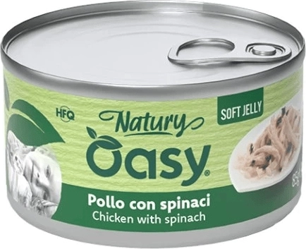 Oasy Natury zartes Gelee Huhn mit Spinat 85 g