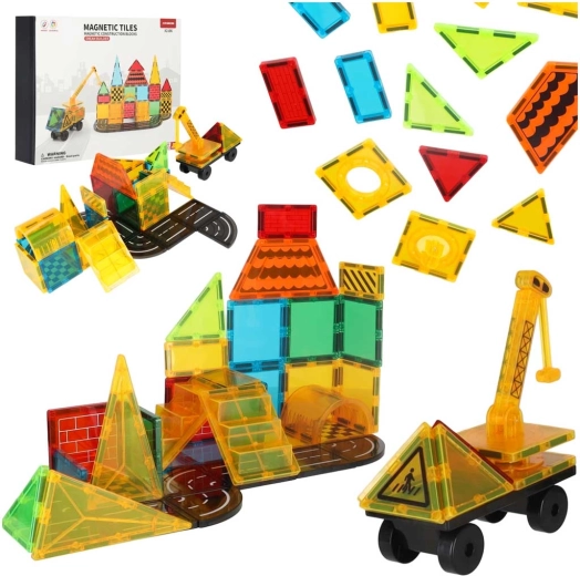 magnetic 3D building set for kids, 50 pieces