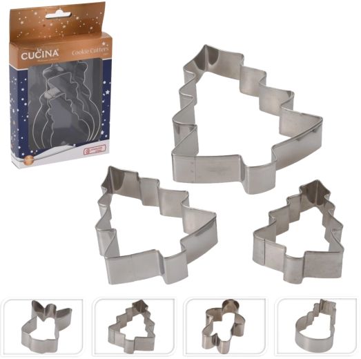 Snowman Cookie Cutter Set – 3 Sizes, Stainless Steel
