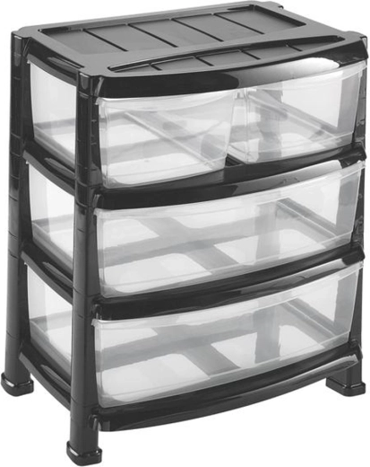 Plastic shelf unit with 4 drawers Heidrun Professional 55 × 40 × 60.5 cm