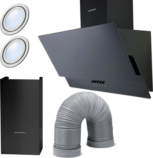 60 cm chimney cooker hood Berdsen BT-211, black
