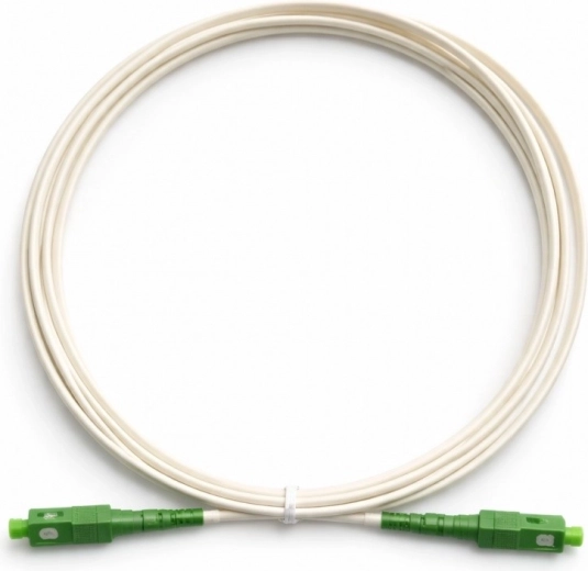 Optical patch cord SC–SC APC 3 m white