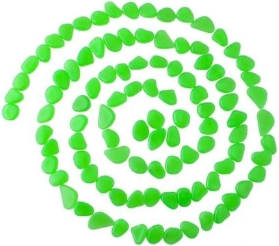 Lichtgevende decoratieve steentjes voor tuin en aquarium – 100 stuks – Groen