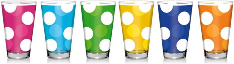Glas Nadia 310 ml met stippen