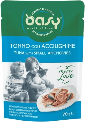 Oasy pouch More Love – tuna with small anchovies 70 g