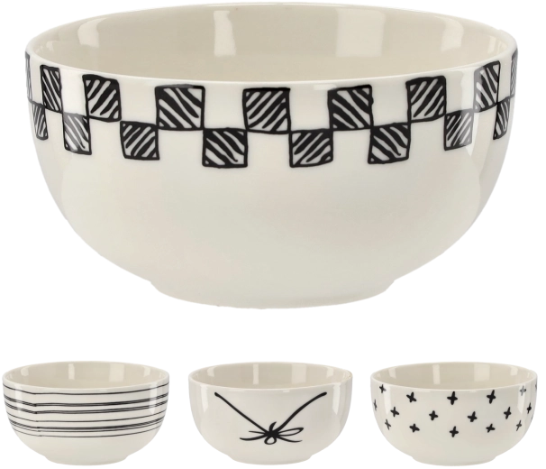 Porzellanschale Black & White 550 ml