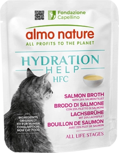 Almo Nature HFC Hydratation Help for cats – salmon broth 50 g