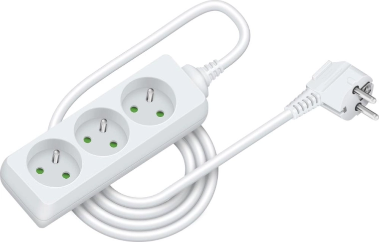 RETLUX Extension Lead with 3 Sockets, 2.2 m
