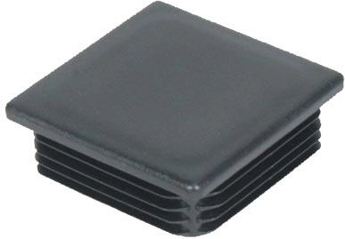 Quadratischer Stopfen 100 mm aus LDPE, schwarz