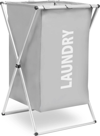 Textiele wasmand met inklapbaar metalen frame