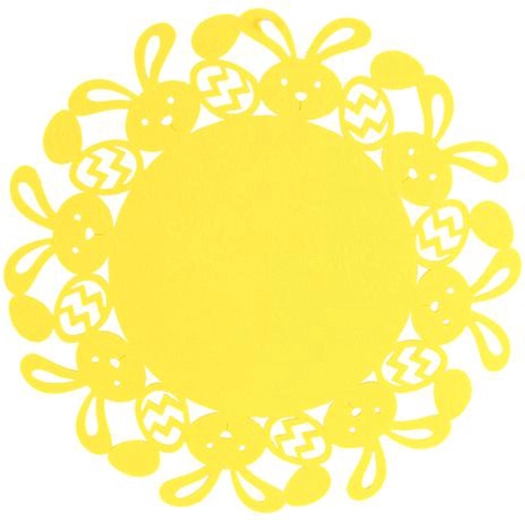 Viltens ronde placemat 33 cm – paasdesign