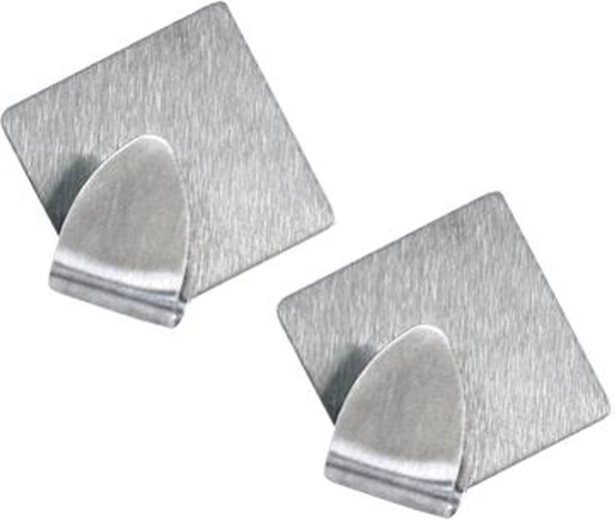 Roestvrijstalen zelfklevende haken TORO – diamanten design, 2 stuks