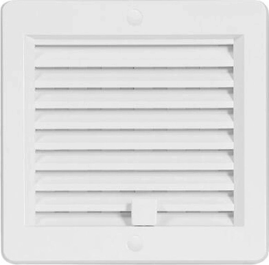 Grille d’aération avec jalousie 200 × 200 mm blanche