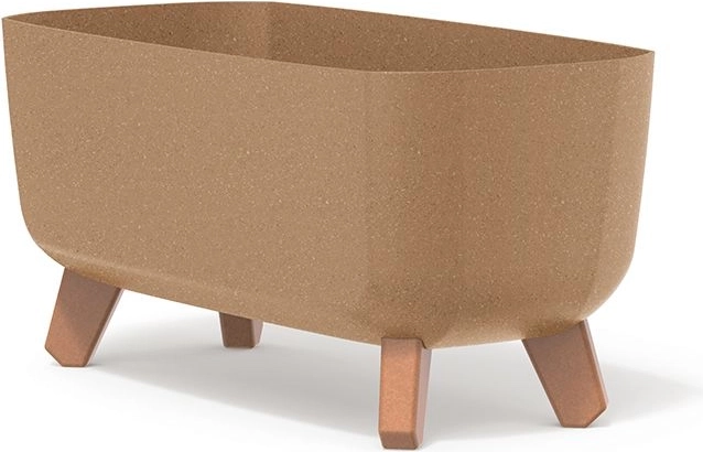 Rectangular planter with legs GRACIA CASE ECO WOOD 39 cm naturo