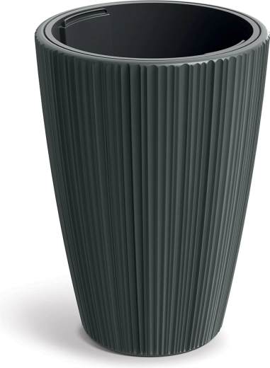 Pot de fleurs Oro gris foncé 39 cm