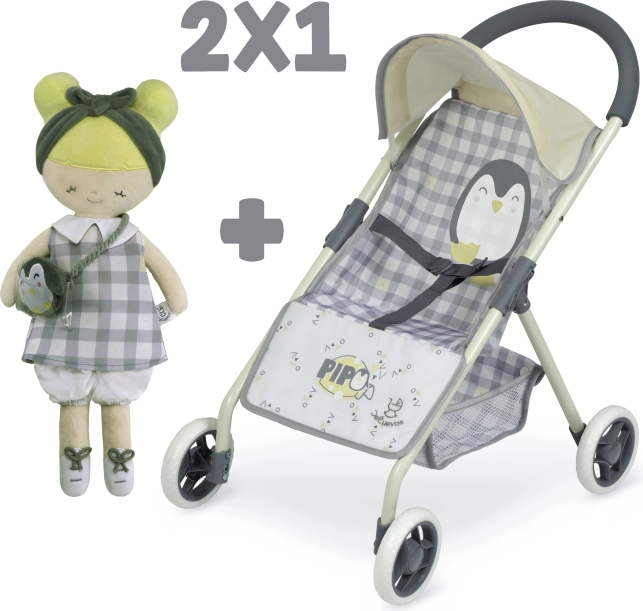 DeCuevas Sports Stroller for Dolls with Plush Doll PIPO 2022