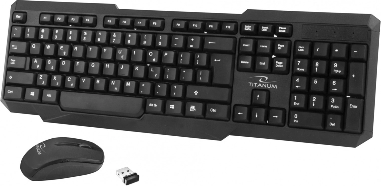 TITANUM Memphis 2.4 GHz Wireless Keyboard and Mouse Set
