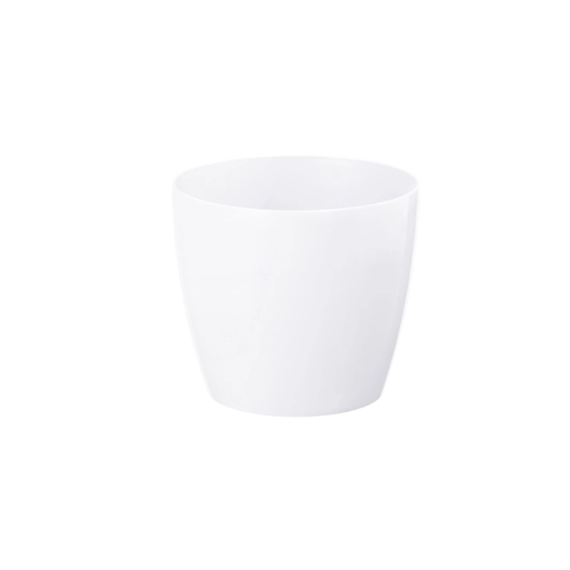 Cache-pot blanc Magnolia 12 cm en plastique résistant