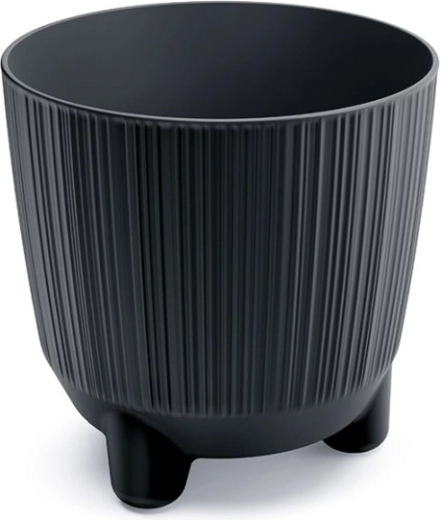 Anthracite plant pot with legs 1.6 l
