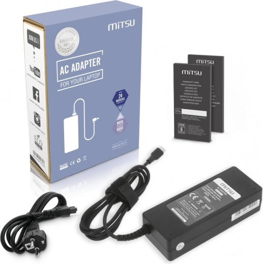Mitsu USB‑C PD 100 W power adapter for laptop