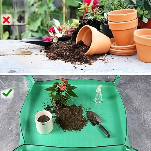Foldable waterproof repotting mat 68 × 68 cm