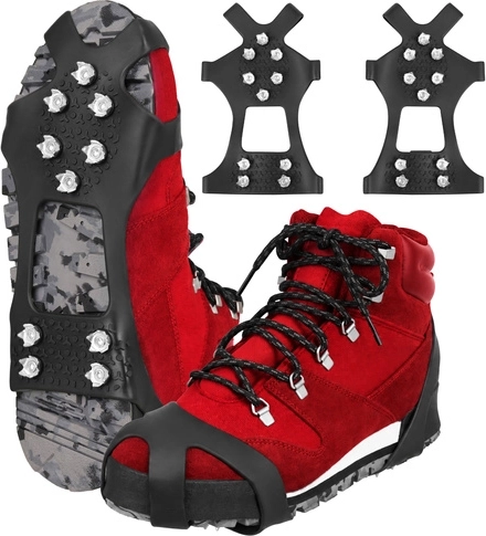 Trizand Anti-Slip Ice Cleats for Shoes, Size L
