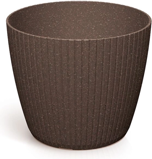 Blumentopf Lamia Eco Wood 15,8 cm – Kaffee