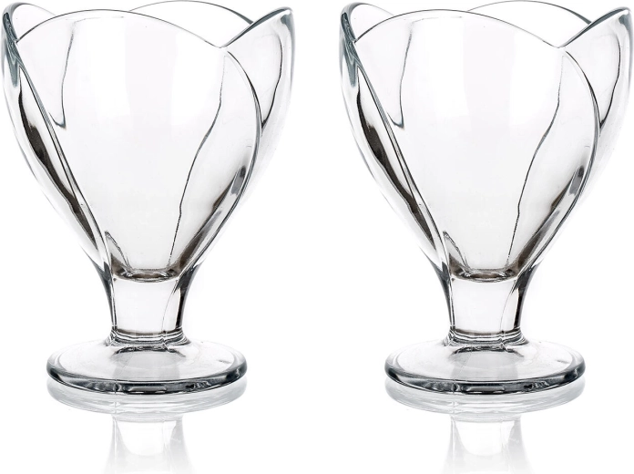 ICEVILLE Glass Ice Cream Bowls 216 ml – set of 2