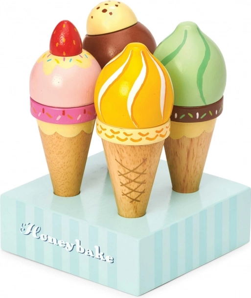 Wooden Ice Cream Set HONEYBAKE – Le Toy Van