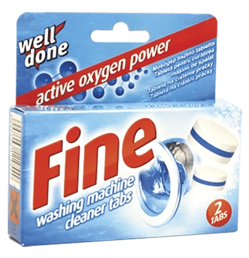 Well Done FINE tabletten voor het reinigen van de wasmachine 2×40 g