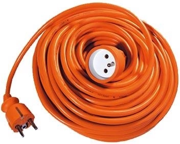 Extension cable 25 m, 1 socket, orange