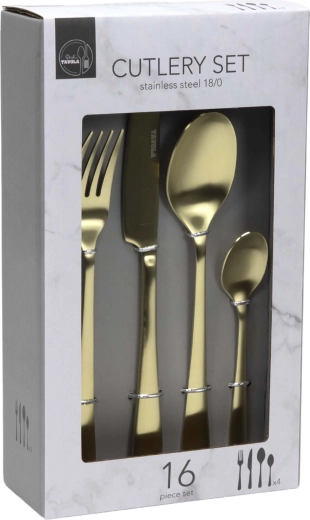 16-Piece Cutlery Set – Gold