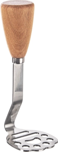 Presse-purée et légumes en acier inoxydable avec manche en bois 5,5 × 14,5 cm
