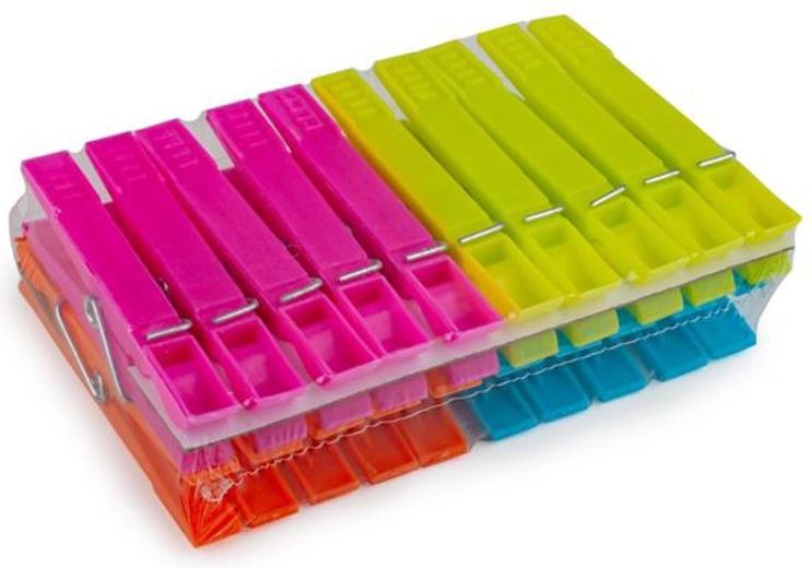 Wäscheklammern aus Kunststoff, 20 Stück, 4 Farben