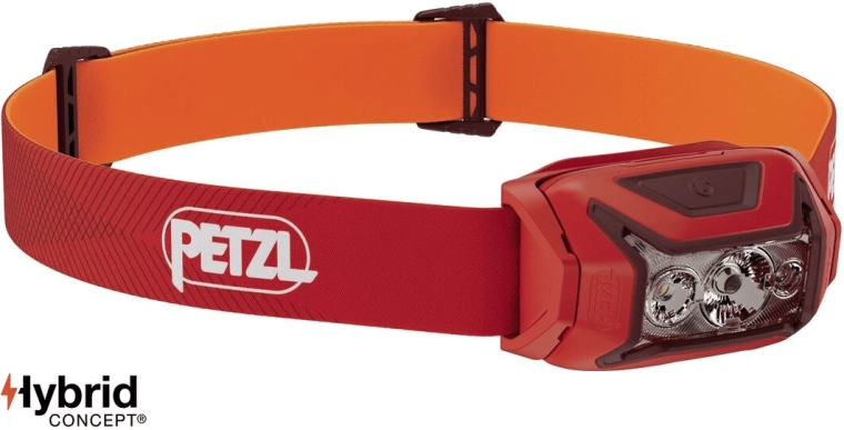 Petzl Actik hoofdlamp 450 lm, rood