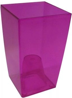 Vierkante bloempot-ompot, roze, 2 l
