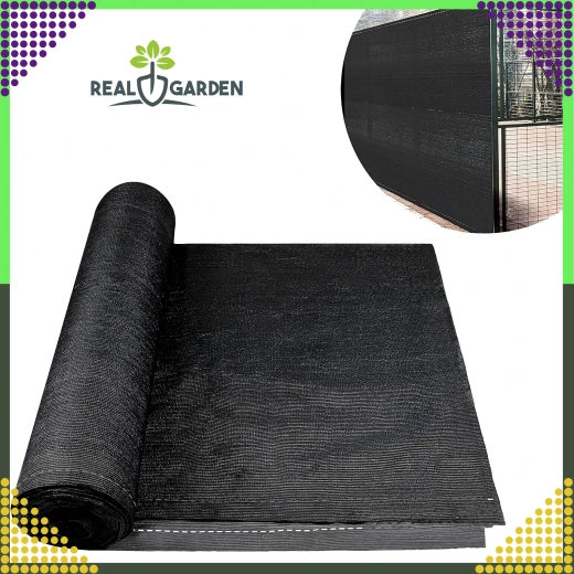 Scherm- en camouflagenet 1,5 × 25 m, 180 g/m², 95%, UV-bescherming – zwart