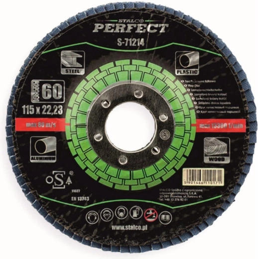 Disque à lamelles abrasif 125 × 22,23 mm grain 80 STALCO