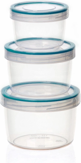 Ensemble de boîtes alimentaires rondes avec joint 3 pcs