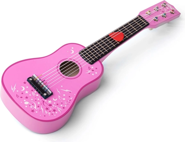 Tidlo wooden children's star-shaped guitar - pink
