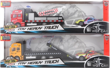 Battery-powered tow truck playset with light and sound