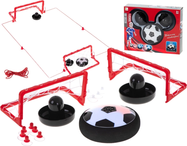 Zwevende voetbal-hoverball met goals – tafel-airhockeyset