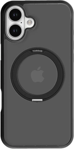 TORRAS Ostand Pro Protective Case for iPhone 16 – Black