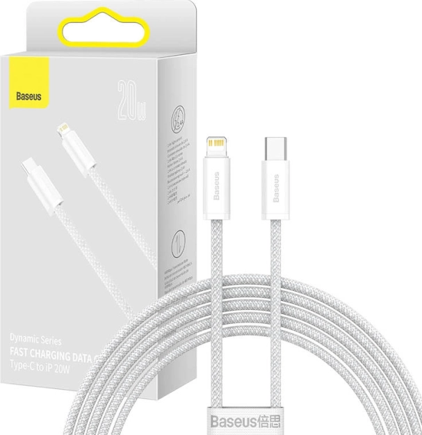 Baseus Dynamic USB‑C to Lightning Cable 20 W, 2 m, White