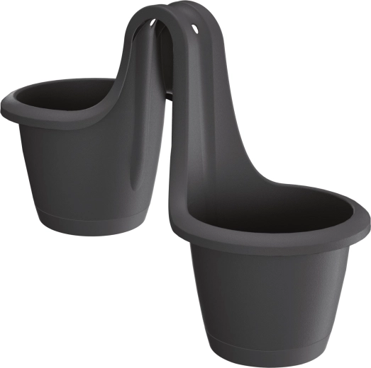 Jardinière suspendue Respana Twins 46,3 cm anthracite