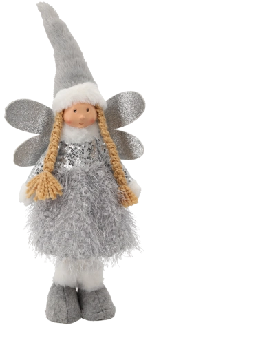 Christmas Angel 45 cm grey